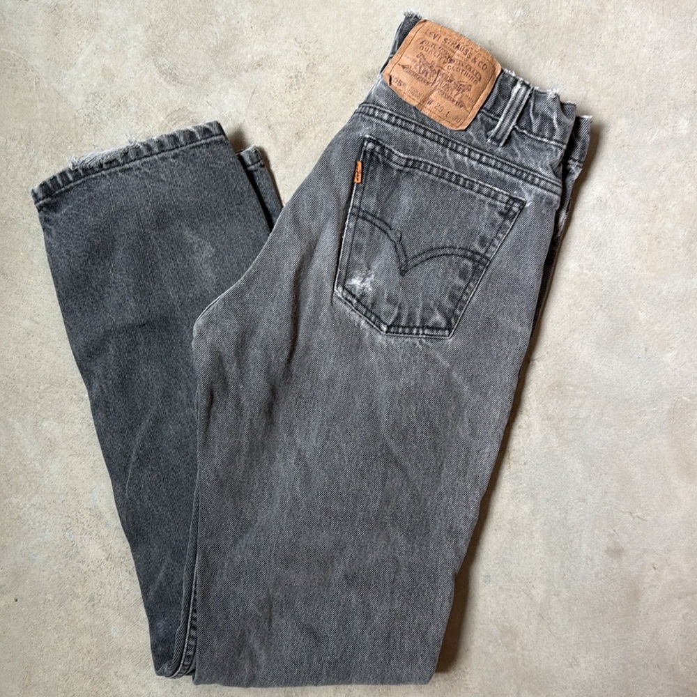 Levi’s 505 Distressed Gray Jeans